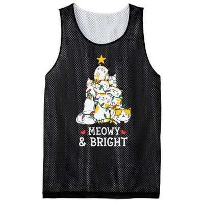 MY MEOW CATS CHRISTMAS TREE Pajama Xmas Funny Mesh Reversible Basketball Jersey Tank