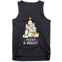 MY MEOW CATS CHRISTMAS TREE Pajama Xmas Funny Tank Top