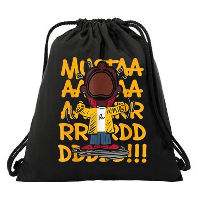 Mustard Meme Character Crying Drawstring Bag