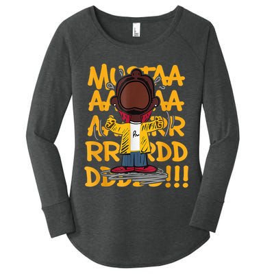 Mustard Meme Character Crying Women's Perfect Tri Tunic Long Sleeve Shirt