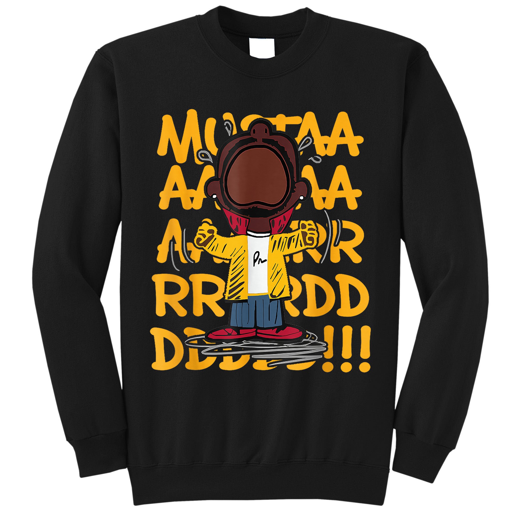 Mustard Meme Character Crying Tall Sweatshirt
