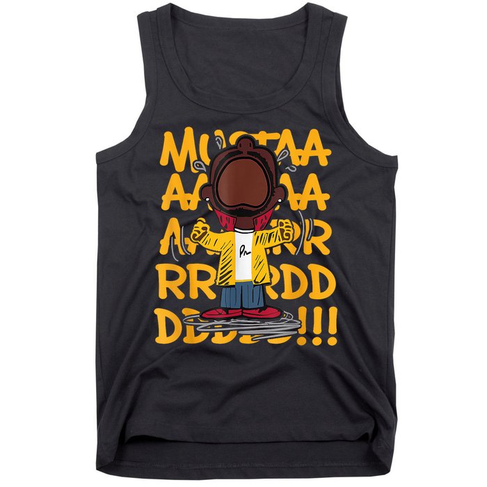 Mustard Meme Character Crying Tank Top