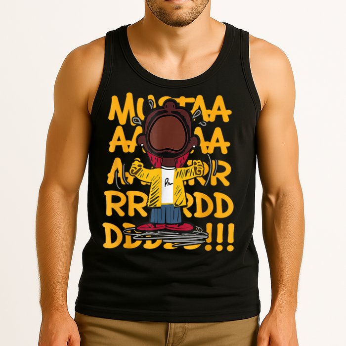 Mustard Meme Character Crying Tank Top