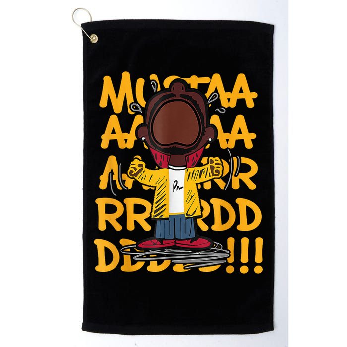 Mustard Meme Character Crying Golf Towel