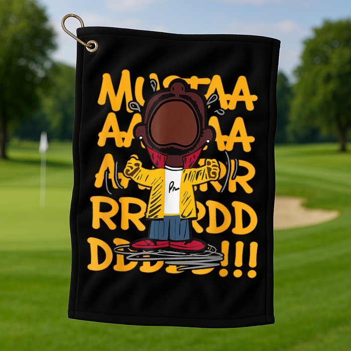 Mustard Meme Character Crying Golf Towel