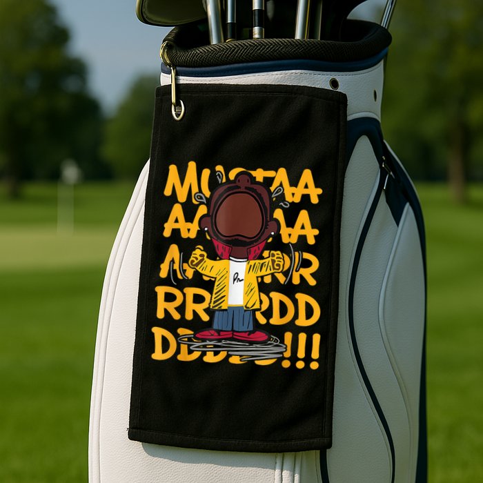 Mustard Meme Character Crying Golf Towel