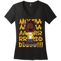 Mustard Meme Character Crying Women's V-Neck T-Shirt