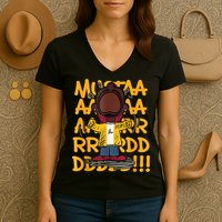 Mustard Meme Character Crying Women's V-Neck T-Shirt