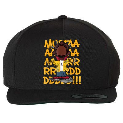 Mustard Meme Character Crying Wool Snapback Cap