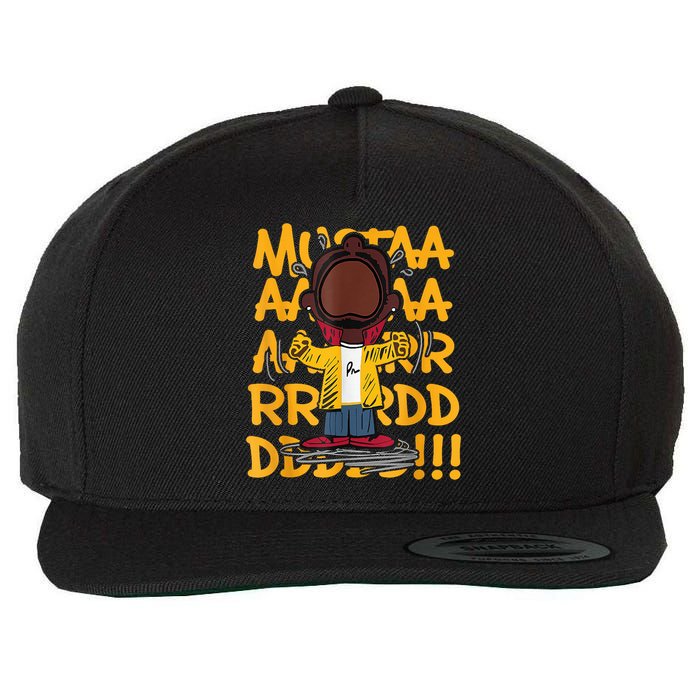 Mustard Meme Character Crying Wool Snapback Cap
