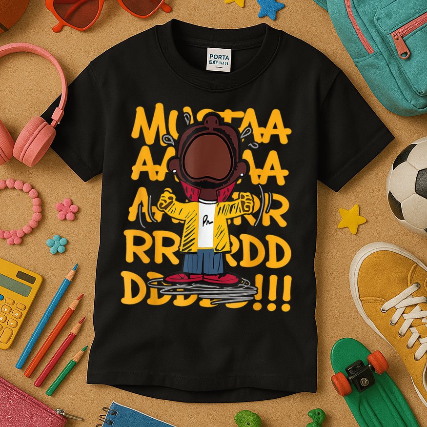 Mustard Meme Character Crying Kids T-Shirt