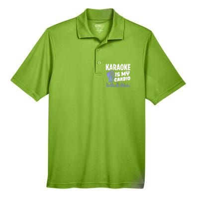 Music My Cardio Is Perfect For Karaoke Singers Music Lovers Gift Men's Origin Performance Piqué Polo