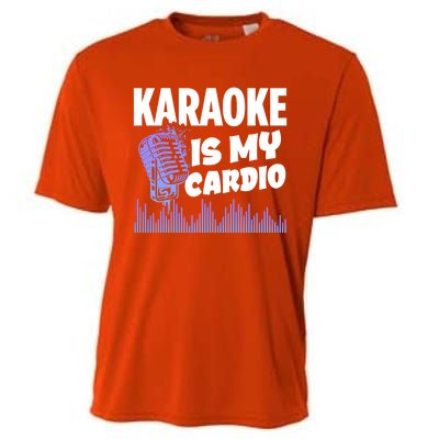 Music My Cardio Is Perfect For Karaoke Singers Music Lovers Gift Cooling Performance Crew T-Shirt