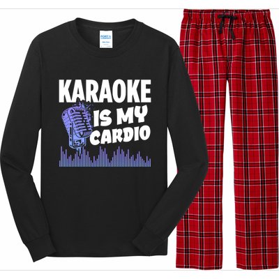 Music My Cardio Is Perfect For Karaoke Singers Music Lovers Gift Long Sleeve Pajama Set