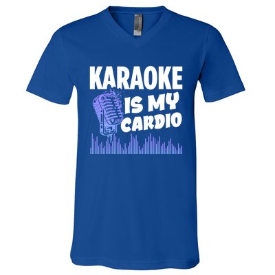 Music My Cardio Is Perfect For Karaoke Singers Music Lovers Gift V-Neck T-Shirt