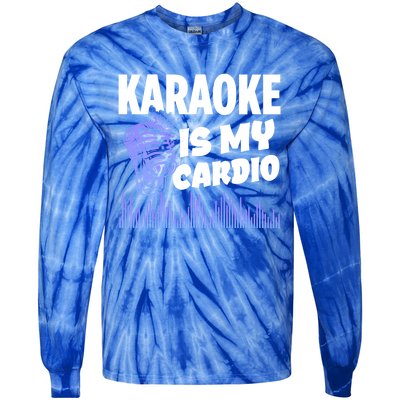 Music My Cardio Is Perfect For Karaoke Singers Music Lovers Gift Tie-Dye Long Sleeve Shirt