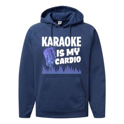 Music My Cardio Is Perfect For Karaoke Singers Music Lovers Gift Performance Fleece Hoodie