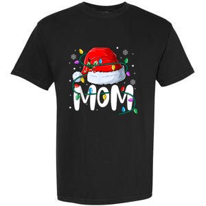 Mom Mother Christmas Lights Mother Pajama Family Matching Garment-Dyed Heavyweight T-Shirt