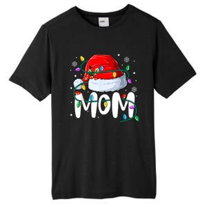 Mom Mother Christmas Lights Mother Pajama Family Matching Tall Fusion ChromaSoft Performance T-Shirt