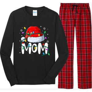 Mom Mother Christmas Lights Mother Pajama Family Matching Long Sleeve Pajama Set