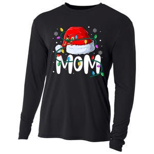 Mom Mother Christmas Lights Mother Pajama Family Matching Cooling Performance Long Sleeve Crew