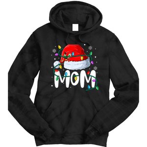 Mom Mother Christmas Lights Mother Pajama Family Matching Tie Dye Hoodie