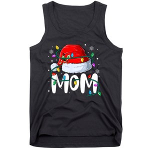 Mom Mother Christmas Lights Mother Pajama Family Matching Tank Top