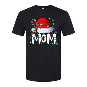 Mom Mother Christmas Lights Mother Pajama Family Matching Softstyle CVC T-Shirt