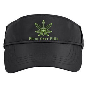 Medical Marijuana Cannabis Plant Over Pills Graphic Adult Drive Performance Visor