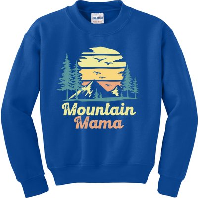 Mountain Mama Camping Hiking Mom Adventure Mothers Day Gift Kids Sweatshirt