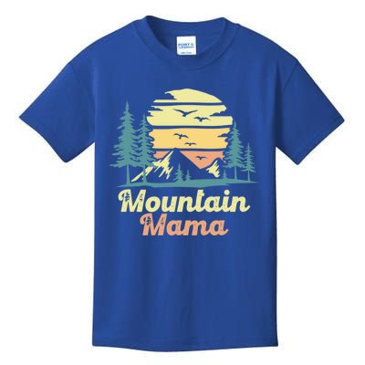 Mountain Mama Camping Hiking Mom Adventure Mothers Day Gift Kids T-Shirt