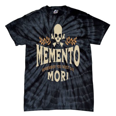 Memento Mori Catholic Design Meaning Traditional Latin Skull Tie-Dye T-Shirt