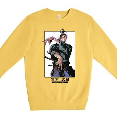 Musashi Miyamotoart Colored Panel Collection Premium Crewneck Sweatshirt