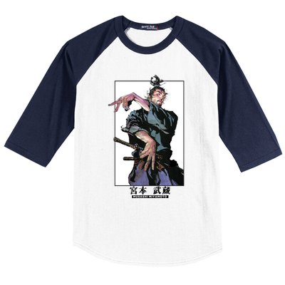 Musashi Miyamotoart Colored Panel Collection Baseball Sleeve Shirt