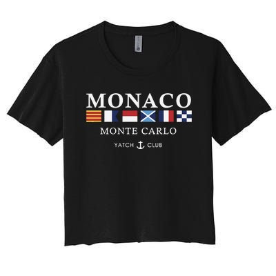 Monaco Monte Carlo Yatch Club Vintage Women's Crop Top Tee