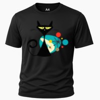 Midcentury Mid Century Cat Retro Atomic Age Space Modern Performance Shirt