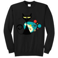 Midcentury Mid Century Cat Retro Atomic Age Space Modern Sweatshirt