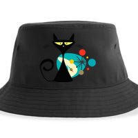 Midcentury Mid Century Cat Retro Atomic Age Space Modern Sustainable Bucket Hat