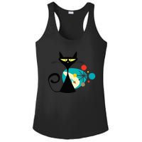 Midcentury Mid Century Cat Retro Atomic Age Space Modern Ladies PosiCharge Competitor Racerback Tank