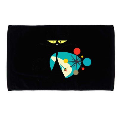 Midcentury Mid Century Cat Retro Atomic Age Space Modern Microfiber Hand Towel