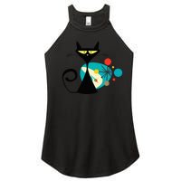 Midcentury Mid Century Cat Retro Atomic Age Space Modern Women's Perfect Tri Rocker Tank