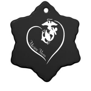 MARINE MOM CURVE HEART Ceramic Star Ornament