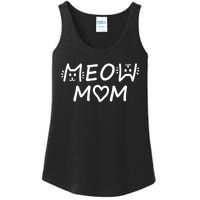 Meow Mom Cat Lady Cat Lovers Ladies Essential Tank