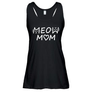 Meow Mom Cat Lady Cat Lovers Ladies Essential Flowy Tank