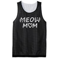 Meow Mom Cat Lady Cat Lovers Mesh Reversible Basketball Jersey Tank