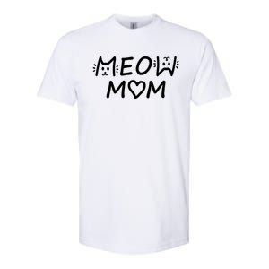 Meow Mom Cat Lady Cat Lovers Softstyle CVC T-Shirt