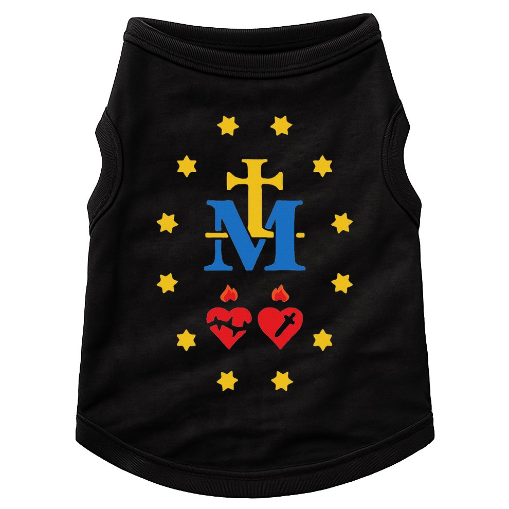 Miraculous Medal Catholic Holy Mary Sacred Heart Jesus Doggie Tank