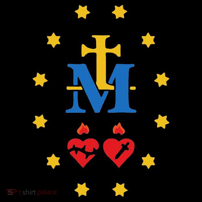 Miraculous Medal Catholic Holy Mary Sacred Heart Jesus Premium T-Shirt