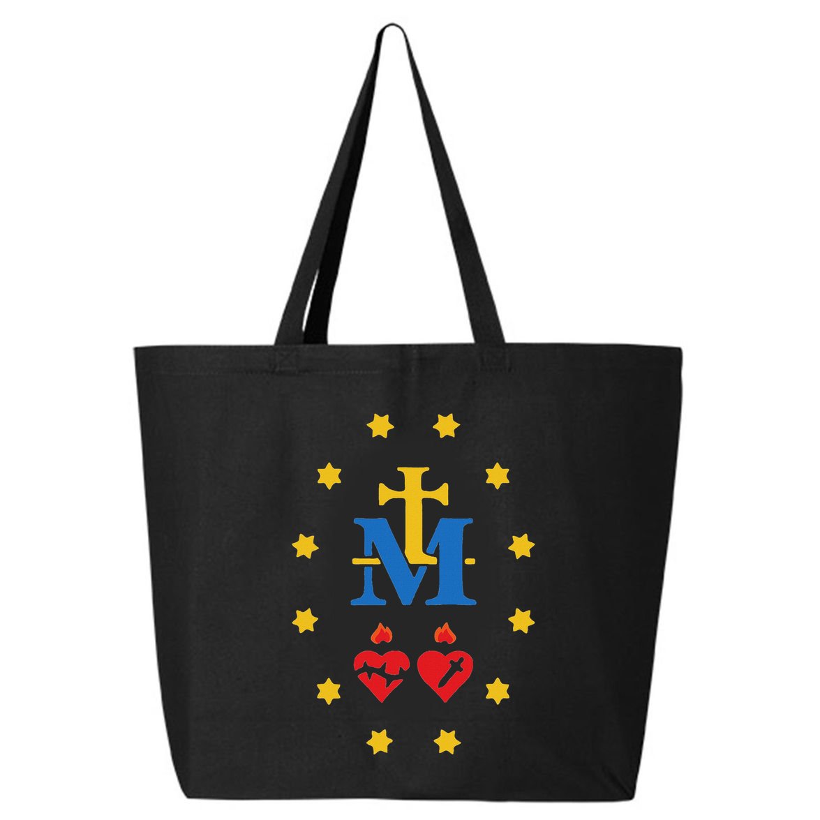 Miraculous Medal Catholic Holy Mary Sacred Heart Jesus 25L Jumbo Tote