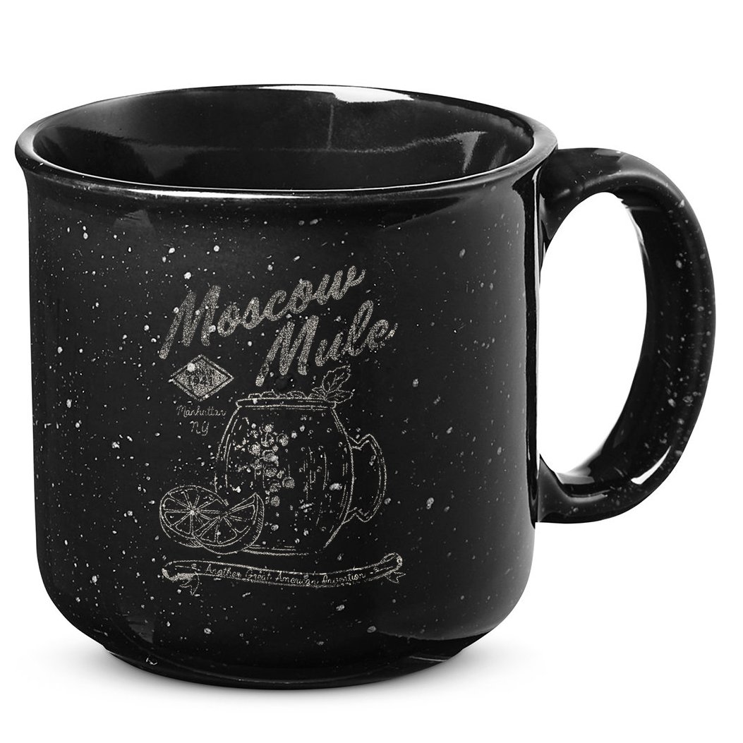 Moscow Mule Copper Mug Vintage Cocktail 15oz Campfire Ceramic Mug